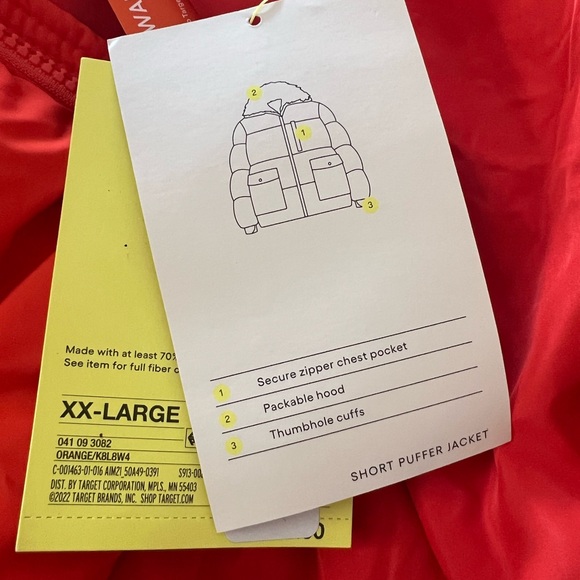 Bright Red Puffer Jacket - Picture 7 of 9